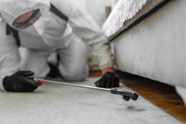 Professional Pest Control technician working in Combined Locks, WI
